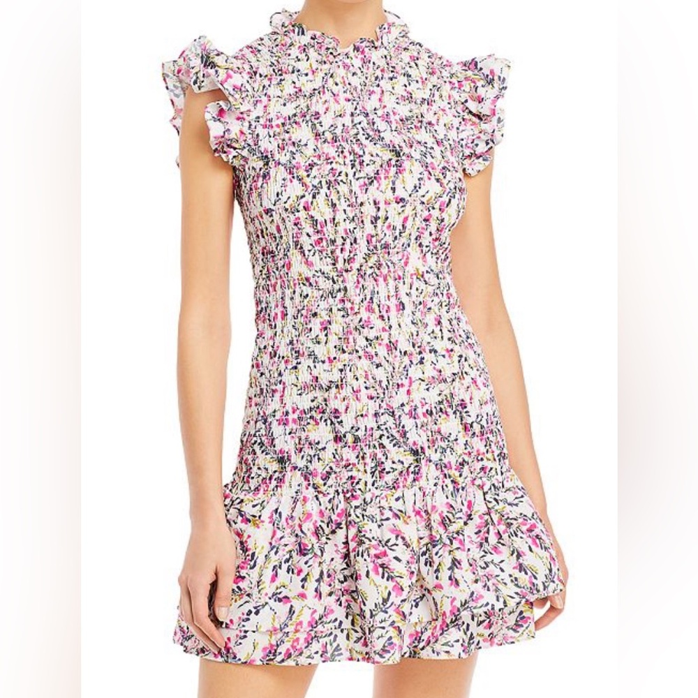 French Connection Flores Verona Smocked Mini Dress